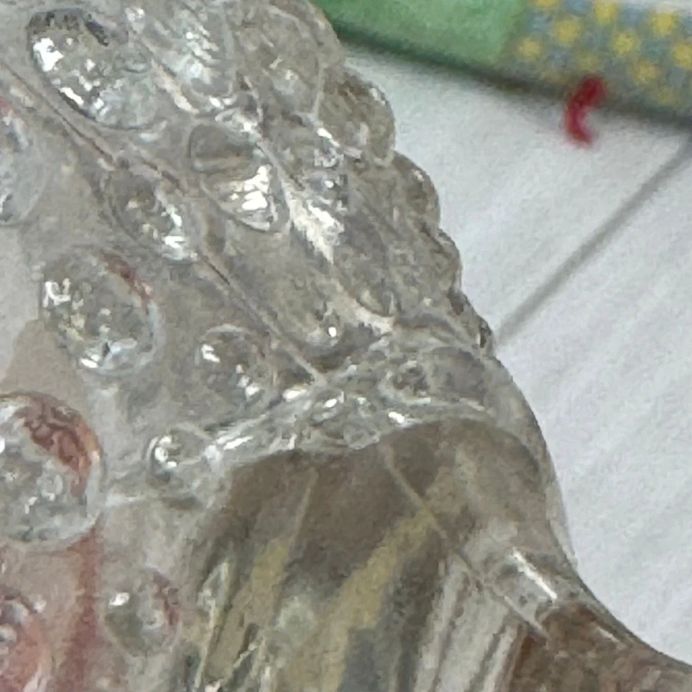 Vintage Clear Glass Pedestal Dessert Bowl Compote‎ Dish Hobnail Design